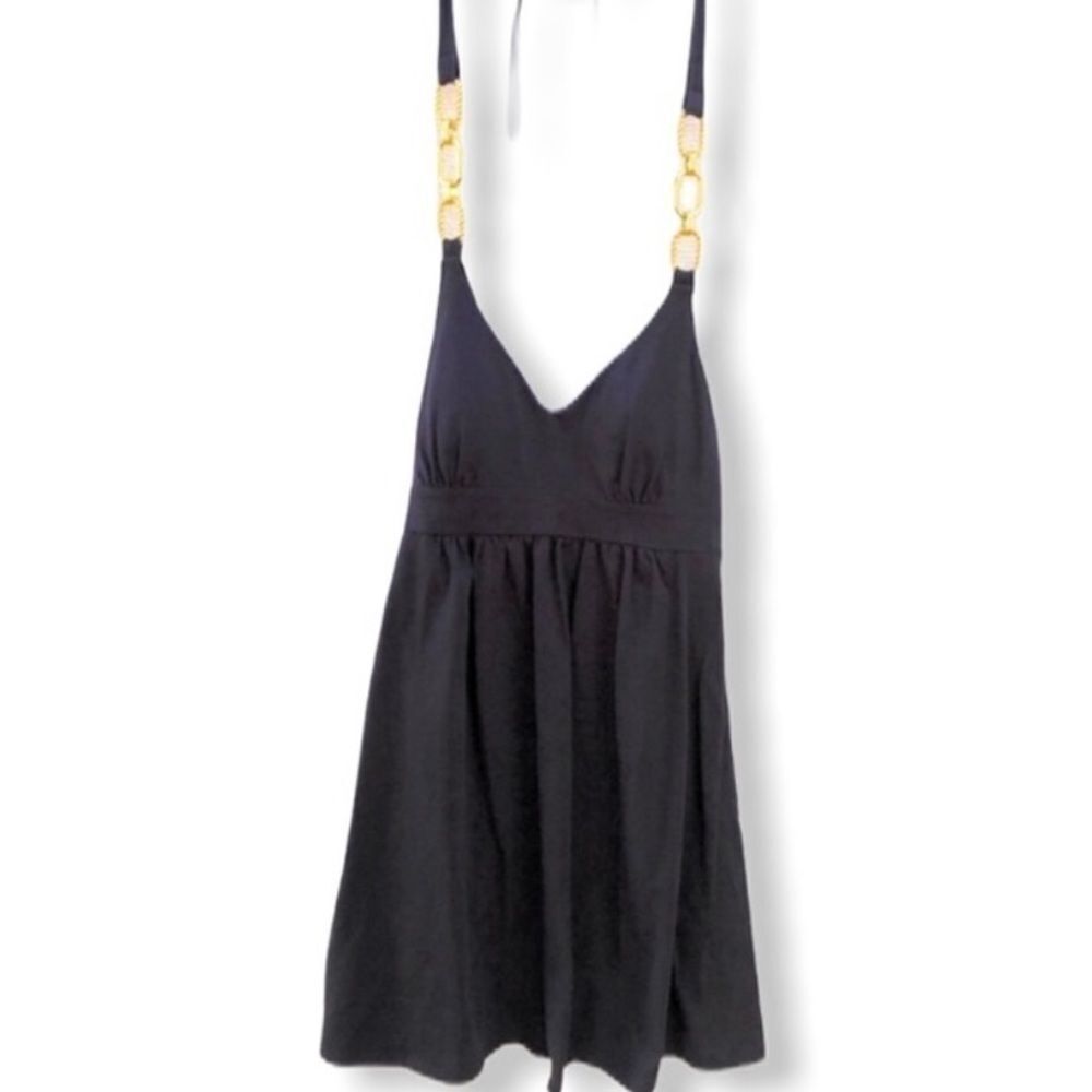VS Bra‎ Tops Halter Swim Top With Gold Trim